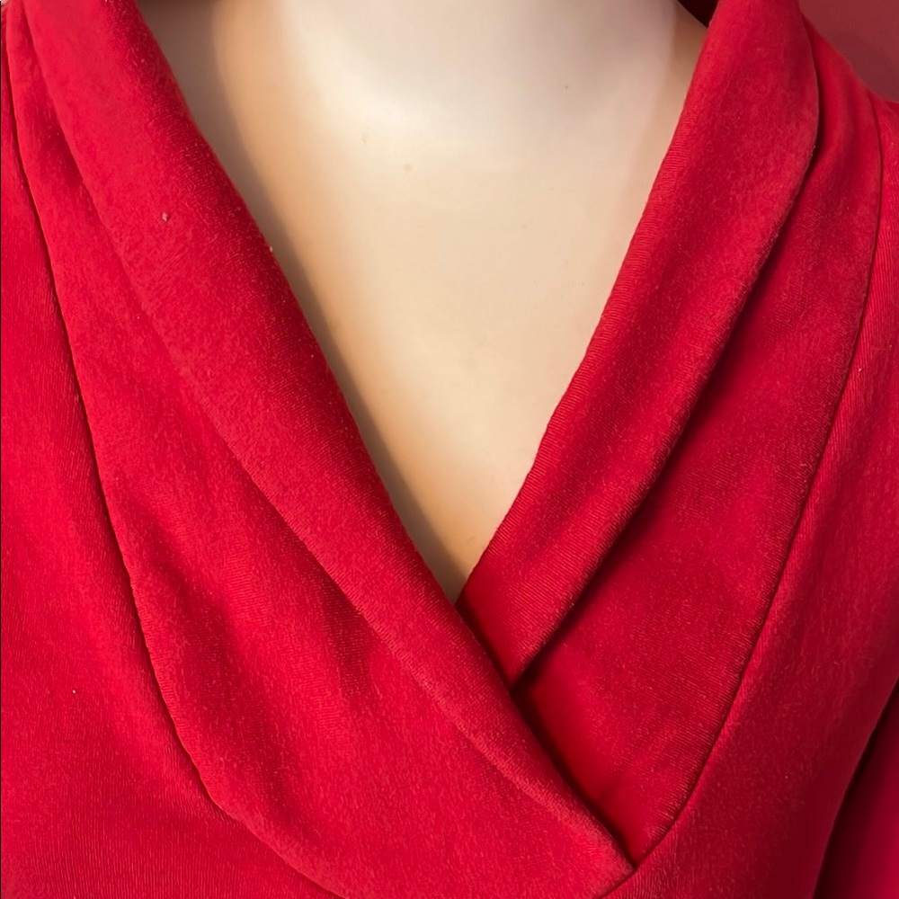 Lolé Red Long Sleeve Dress with Pocket - Picture 9 of 13